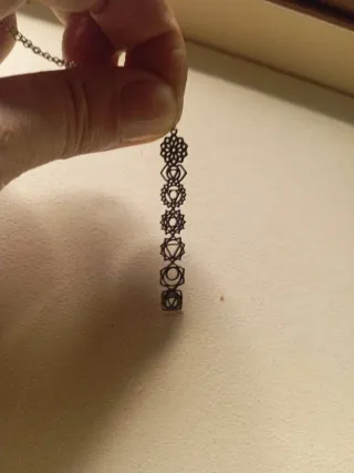 Collar Plata Símbolos Chakras