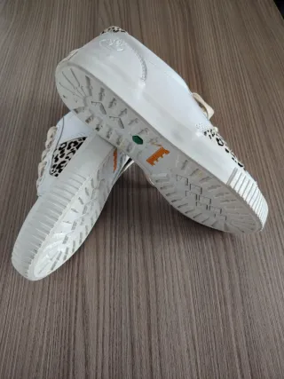 Sneakers Timberland bianche con stampa leopardata