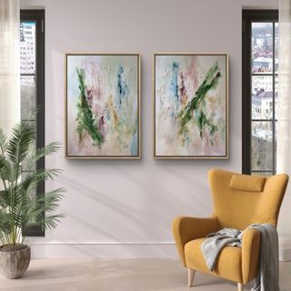 2 Cuadros Abstractos Grandes Salón