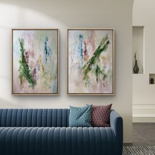 2 Cuadros Abstractos Grandes Salón