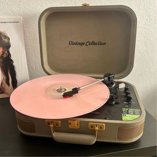 Tocadiscos Vintage negro y gris