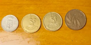 Lote de monedas Belgas