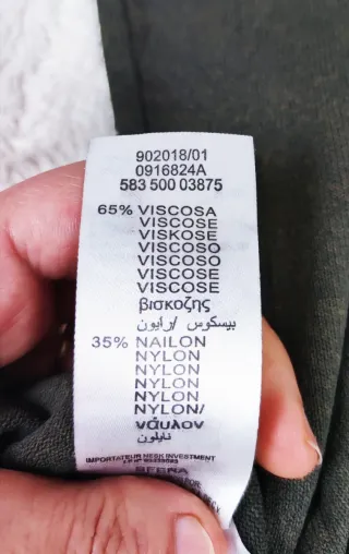 Jersey verde canalé cuello pico Talla L