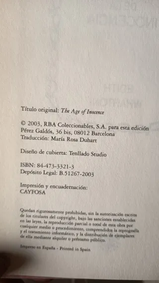 La Edad De La Inocencia