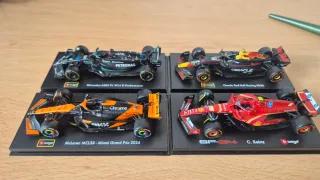 Lote 4 Coches F1 Mercedes Red Bull Ferrari Mclaren