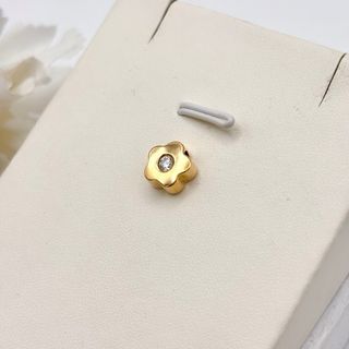 Colgante Flor Oro 18kt con Circonita