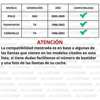 Tapas bujes Volkswagen para llantas 55 mm (4 u.)