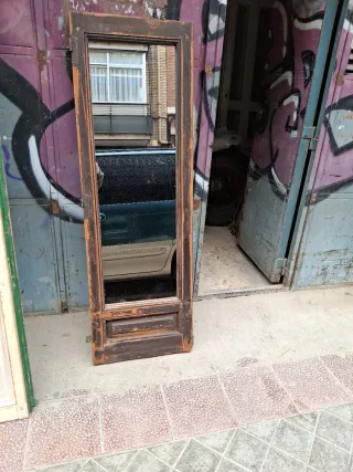 Espejo antiguo madera y cristal