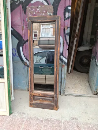 Espejo antiguo madera y cristal