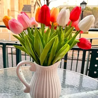 20 Flores Artificiales Tulipan