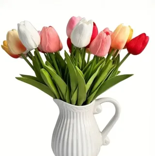 20 Flores Artificiales Tulipan