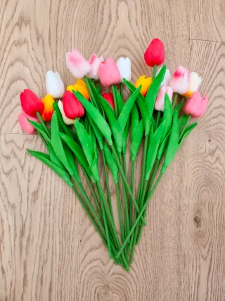 20 Flores Artificiales Tulipan