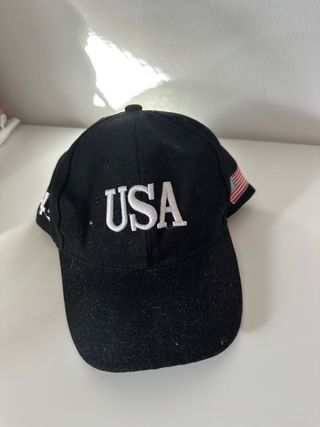 Gorra Negra USA con Bandera Americana