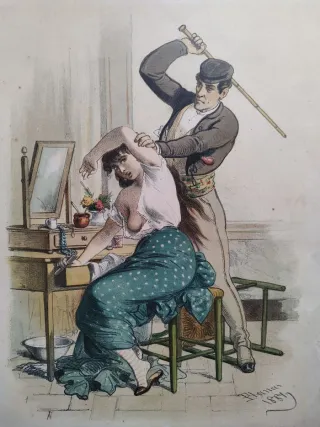 Litografía Sota de Bastos de Eusebio Planas (1881)