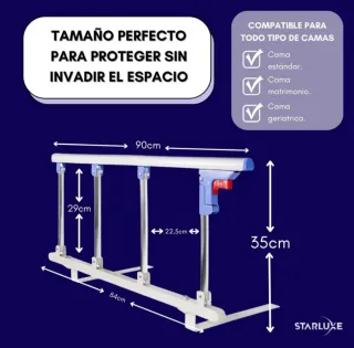 Barandilla abatible para cama adultos