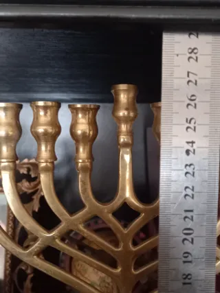 Castiçal Antigo Latão Maciço