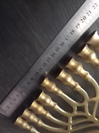 Castiçal Antigo Latão Maciço