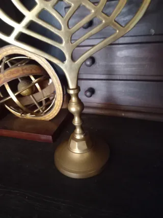 Castiçal Antigo Latão Maciço