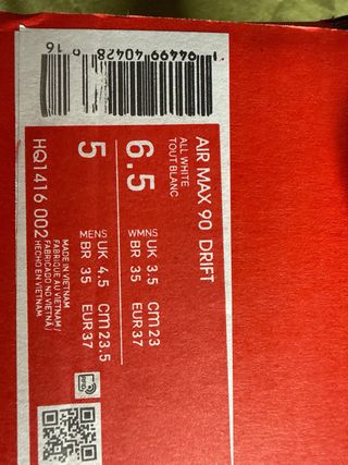 Zapatillas Nike Air Max 90 Drift Talla 37