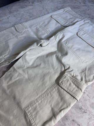 Pantalones Cargo Bershka Beige