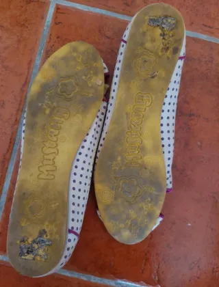 Bailarinas Mustang Puntos Morados y Lazo