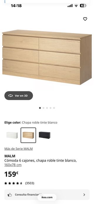 Cómoda Malm ikea