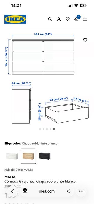 Cómoda Malm ikea