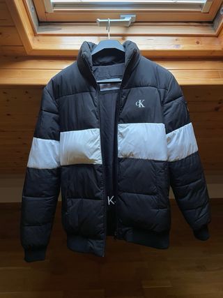 Plumífero Calvin Klein Jeans Negro Blanco