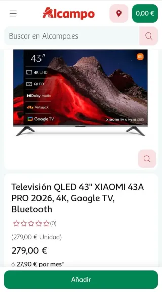 TV QLED 4K XIAOMI A PRO 43 "