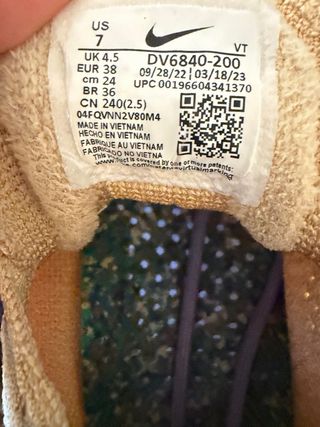 Zapatillas Nike Beige y Rosa