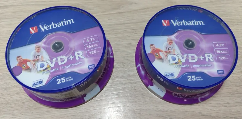 2 pack DVD+R Verbatim Printable 4.7GB 25 Unidades afbeelding 5