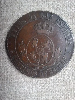 5 cts. de escudo 1866 Isabel II.