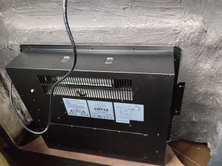 Chimenea eléctrica de madera y piedra