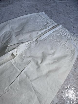 Pantalón Zara Lino Beige Talla M