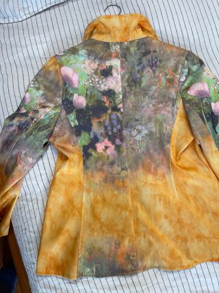 Chaqueta floral impresionista multicolor