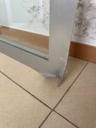 2 Ventanas fijas aluminio con cristal