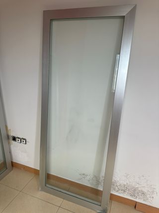 2 Ventanas fijas aluminio con cristal