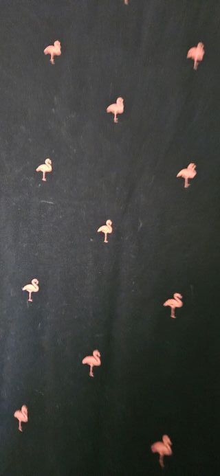 Polo hombre flamenco negro y rosa