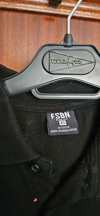 Polo hombre flamenco negro y rosa