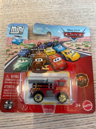 Cars Mini Racer - Camión de bomberos rojo