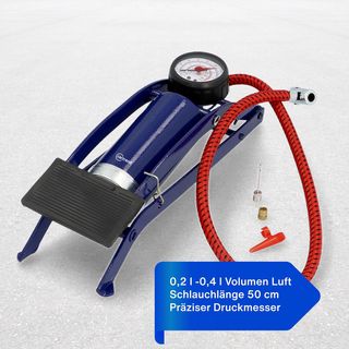 Cartrend Einzylinder Fußluftpumpe, für Auto- und
