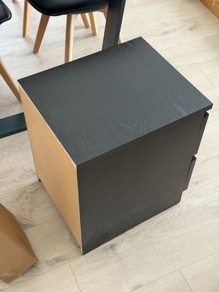 Mesita de noche Ikea negra