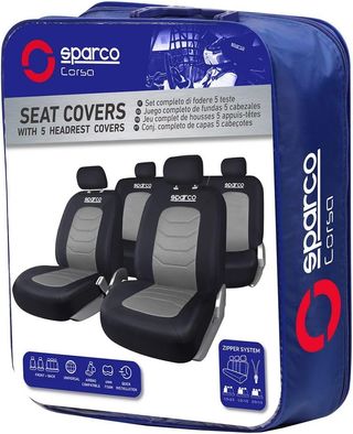 Sparco SPC1018GR - Juego de 2 Fundas Delanteras pa