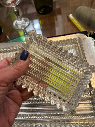 Set antipasto vintage in cristallo 5 pezzo