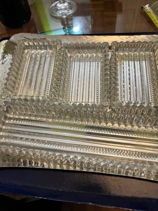 Set antipasto vintage in cristallo 5 pezzo