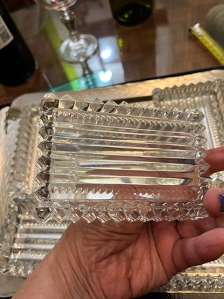 Set antipasto vintage in cristallo 5 pezzo