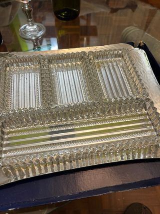 Set antipasto vintage in cristallo 5 pezzo