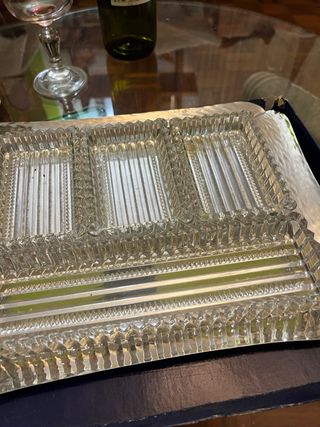 Set antipasto vintage in cristallo 5 pezzo