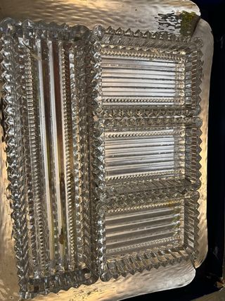 Set antipasto vintage in cristallo 5 pezzo