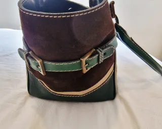 Bolso CH Marrón y Verde Satchel Tote Grande